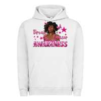 Pigment Lunar Rock Breast Cancer Awareness with Afro Woman Urban Hoodie - texasbilliewilder