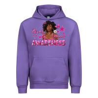 Tulip Breast Cancer Awareness with Afro Woman Urban Hoodie - texasbilliewilder