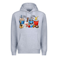Heather Grey music teacher coffee cups Premium Hoodie - Zillion Design Studio
