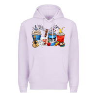 Lilac music teacher coffee cups Premium Hoodie - Zillion Design Studio