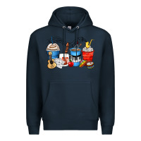 Navy music teacher coffee cups Premium Hoodie - Zillion Design Studio