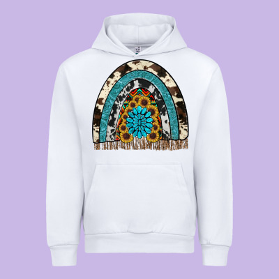 Rainbow Sunflower Gemstone Urban Hoodie Designed By Ranaportraitstore