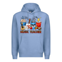 Colony Blue music teacher coffee cups Premium Hoodie - Zillion Design Studio