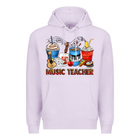 Lilac music teacher coffee cups Premium Hoodie - Zillion Design Studio