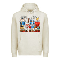 Oatmeal Heather music teacher coffee cups Premium Hoodie - Zillion Design Studio