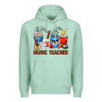 Seafoam music teacher coffee cups Premium Hoodie - Zillion Design Studio