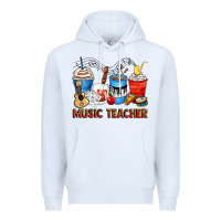 White music teacher coffee cups Premium Hoodie - Zillion Design Studio