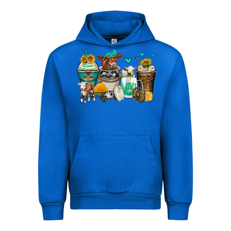 Cows Coffee Cups Urban Hoodie by Zillion Design Studio | Teevron