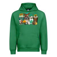 Emerald cows coffee cups Urban Hoodie - Zillion Design Studio