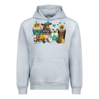 Heather Grey cows coffee cups Urban Hoodie - Zillion Design Studio