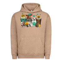 Pigment Burro cows coffee cups Urban Hoodie - Zillion Design Studio