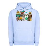Pigment Grape Ice cows coffee cups Urban Hoodie - Zillion Design Studio