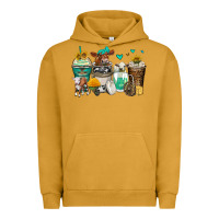 Pigment Peanut Butter cows coffee cups Urban Hoodie - Zillion Design Studio