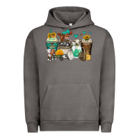 Pigment Tornado cows coffee cups Urban Hoodie - Zillion Design Studio