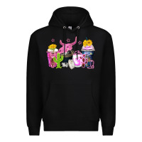 Black neon western coffee cups Premium Hoodie - Zillion Design Studio