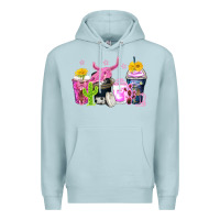 Blue Mist neon western coffee cups Premium Hoodie - Zillion Design Studio