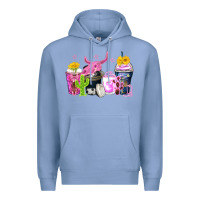 Colony Blue neon western coffee cups Premium Hoodie - Zillion Design Studio