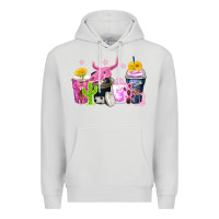 Dove Grey neon western coffee cups Premium Hoodie - Zillion Design Studio