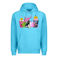 Ocean Blue neon western coffee cups Premium Hoodie - Zillion Design Studio