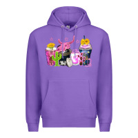 Purple neon western coffee cups Premium Hoodie - Zillion Design Studio
