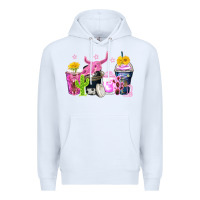 White neon western coffee cups Premium Hoodie - Zillion Design Studio