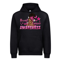 Black Breast Cancer Awareness with Afro Woman Urban Hoodie - texasbilliewilder