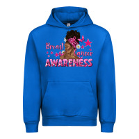 Cobalt Breast Cancer Awareness with Afro Woman Urban Hoodie - texasbilliewilder