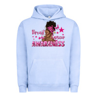 Pigment Grape Ice Breast Cancer Awareness with Afro Woman Urban Hoodie - texasbilliewilder