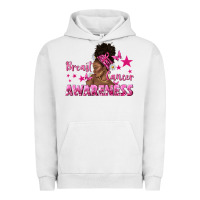 Pigment Lunar Rock Breast Cancer Awareness with Afro Woman Urban Hoodie - texasbilliewilder