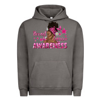 Pigment Tornado Breast Cancer Awareness with Afro Woman Urban Hoodie - texasbilliewilder