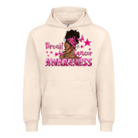 Sandshell Breast Cancer Awareness with Afro Woman Urban Hoodie - texasbilliewilder