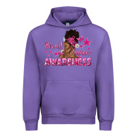 Tulip Breast Cancer Awareness with Afro Woman Urban Hoodie - texasbilliewilder