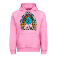 Fuchsia Pink western rainbow  be kind Urban Hoodie - RanaPortraitStore
