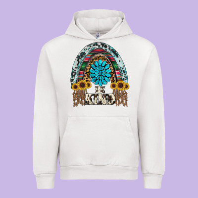 Western Rainbow  Be Kind Urban Hoodie Designed By Ranaportraitstore