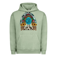 Pigment Oil Green western rainbow  be kind Urban Hoodie - RanaPortraitStore