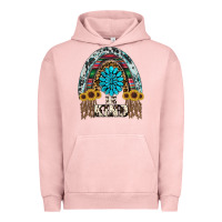 Pigment Salmon western rainbow  be kind Urban Hoodie - RanaPortraitStore