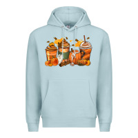 Blue Mist pumpkin spice latte coffee cups Premium Hoodie - Zillion Design Studio