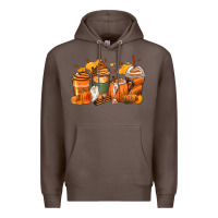 Coffee pumpkin spice latte coffee cups Premium Hoodie - Zillion Design Studio