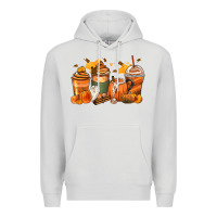 Dove Grey pumpkin spice latte coffee cups Premium Hoodie - Zillion Design Studio