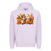 Lilac pumpkin spice latte coffee cups Premium Hoodie - Zillion Design Studio