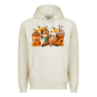 Oatmeal Heather pumpkin spice latte coffee cups Premium Hoodie - Zillion Design Studio
