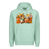 Seafoam pumpkin spice latte coffee cups Premium Hoodie - Zillion Design Studio