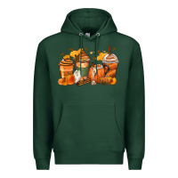 Sports Green pumpkin spice latte coffee cups Premium Hoodie - Zillion Design Studio