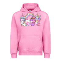 Fuchsia Pink unicorn coffee cups Urban Hoodie - Zillion Design Studio