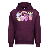 Mauve Wine unicorn coffee cups Urban Hoodie - Zillion Design Studio