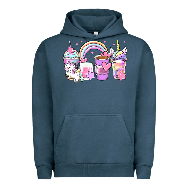 Unicorn Coffee Cups Urban Hoodie by Zillion Design Studio | Teevron