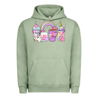 Pigment Oil Green unicorn coffee cups Urban Hoodie - Zillion Design Studio