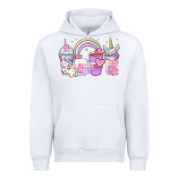 White unicorn coffee cups Urban Hoodie - Zillion Design Studio