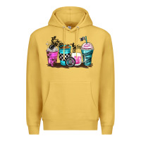 Antique Gold motocross coffee cups Premium Hoodie - Zillion Design Studio