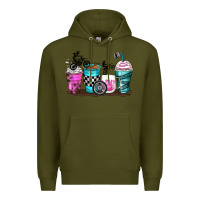 Army Green motocross coffee cups Premium Hoodie - Zillion Design Studio
